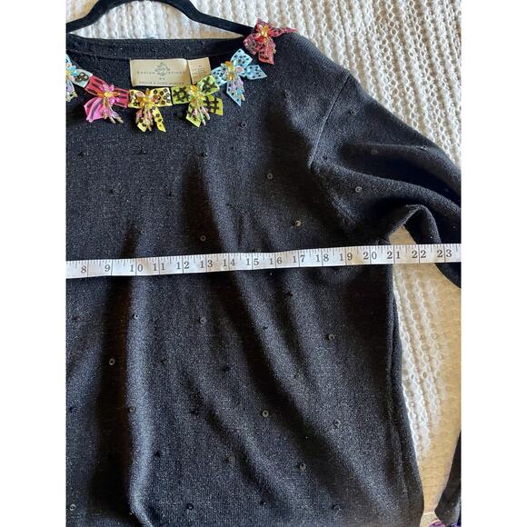 Design Options Philip Jane Gordon VTG Rainbow Retro 90’s Bowties Sweater XL - Picture 6 of 7